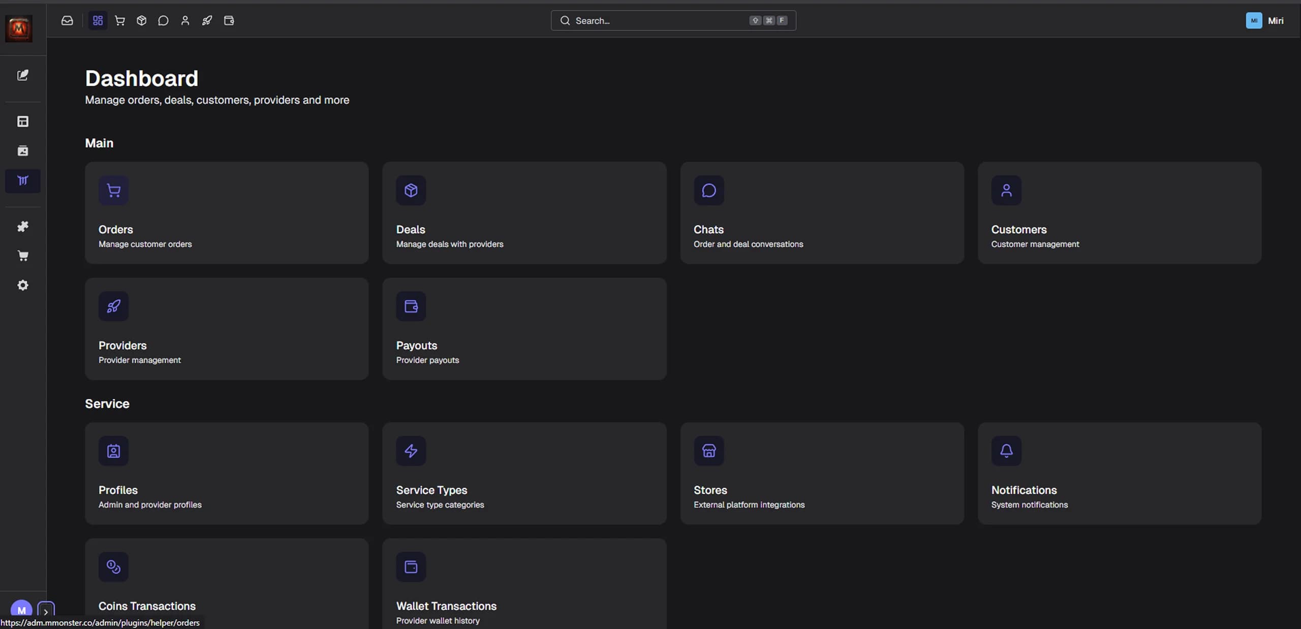 Multi-Shop-Dashboard